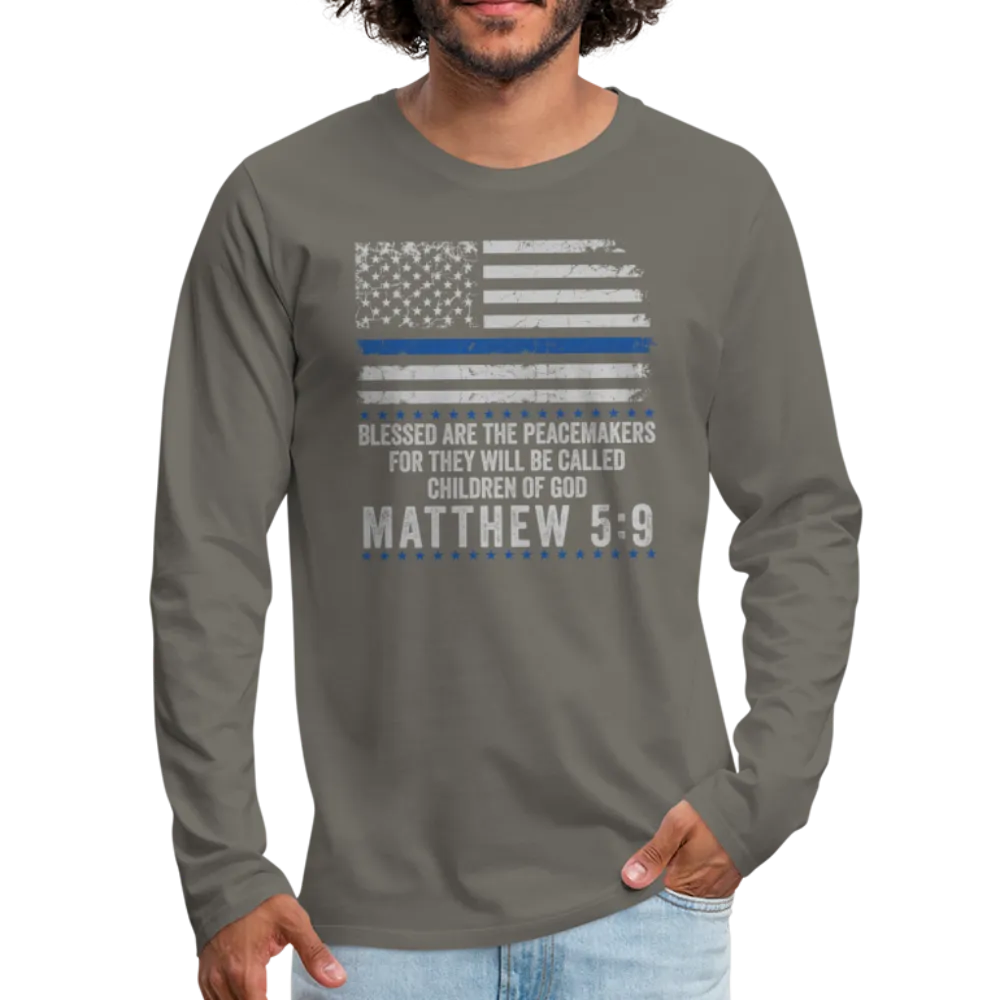 Matthew 5:9 Men's Premium Long Sleeve T-Shirt