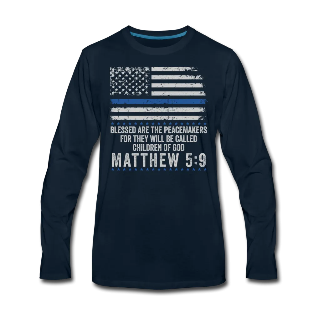 Matthew 5:9 Men's Premium Long Sleeve T-Shirt