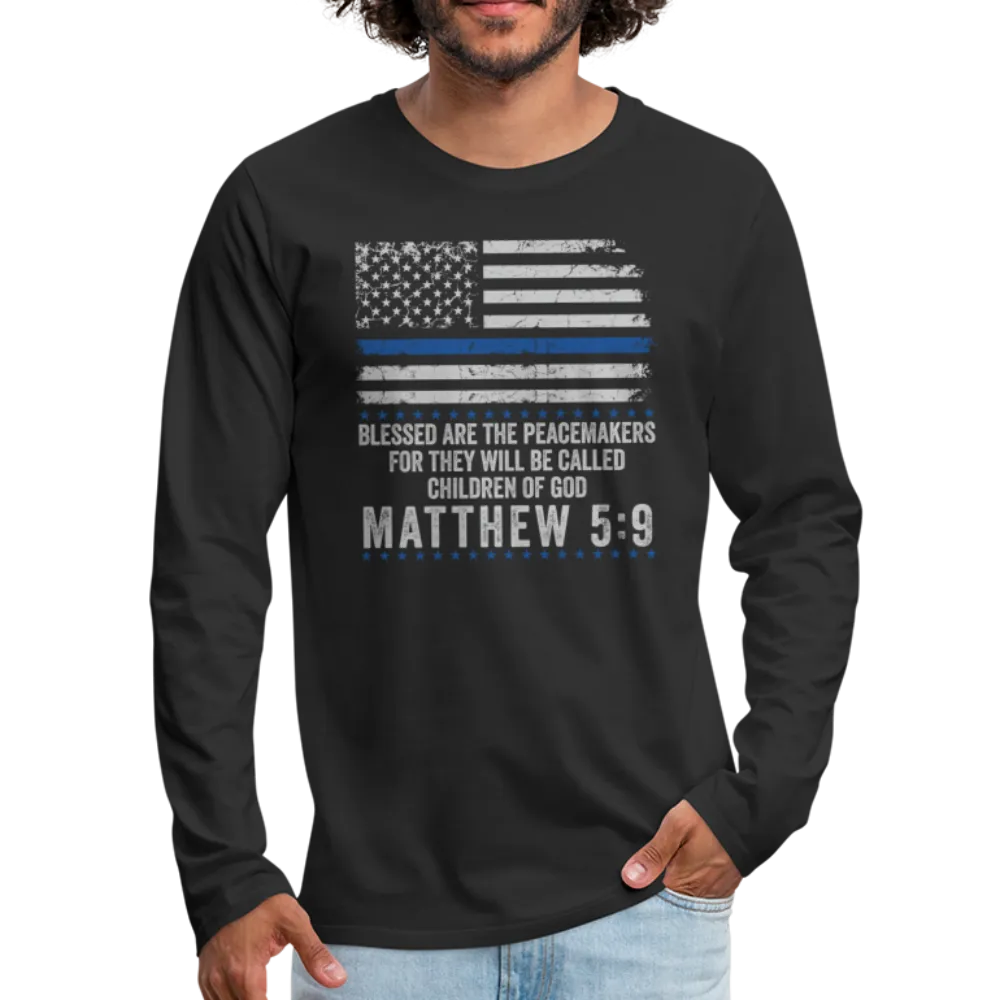 Matthew 5:9 Men's Premium Long Sleeve T-Shirt