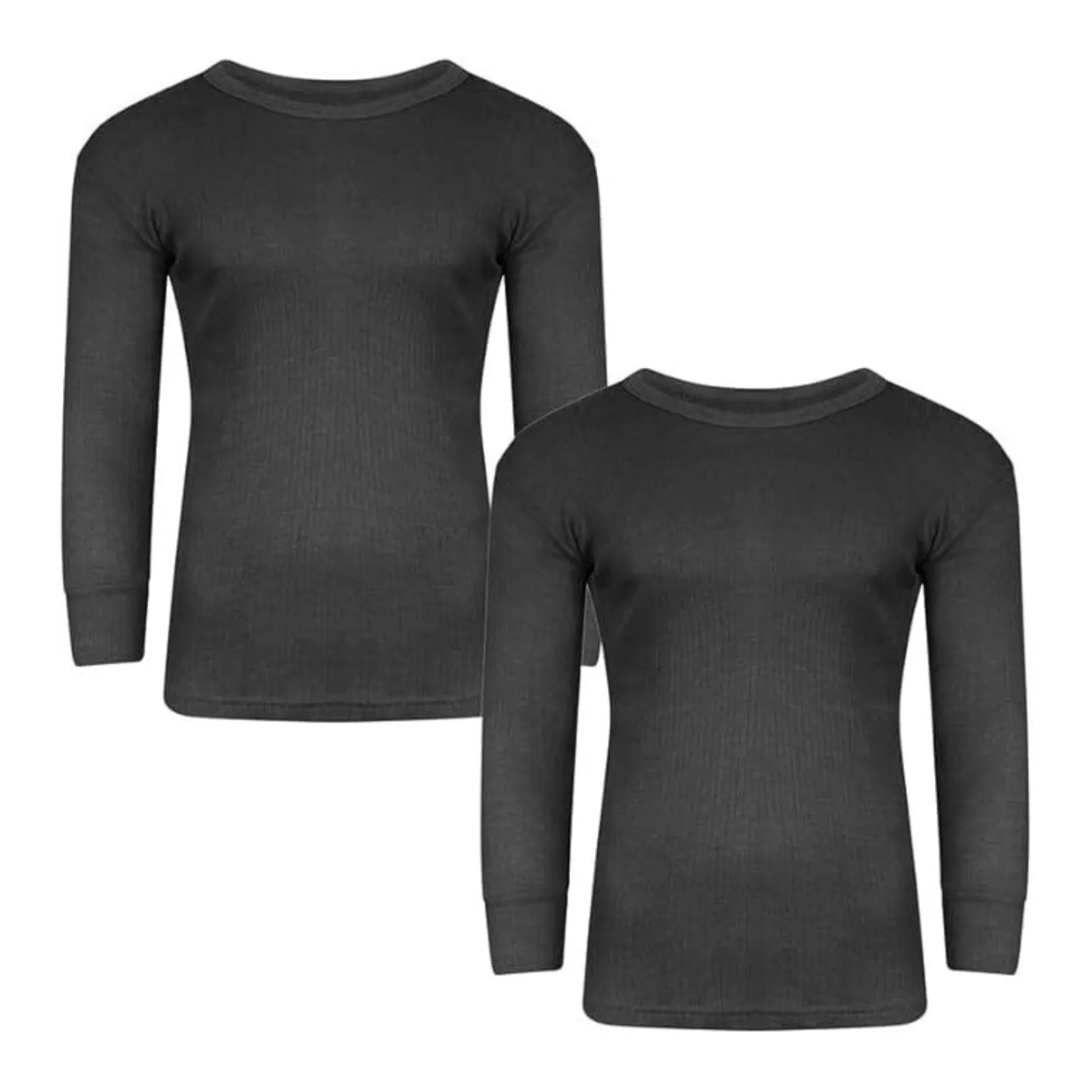 Mens Brushed Thermal Long Sleeve Shirts T Shirt Tops T-Shirts Winter Warm Underwear Camping Ski Skiing Underwear Outer Out Wear Baselayer Poly Cotton 0.45 Tog Rating