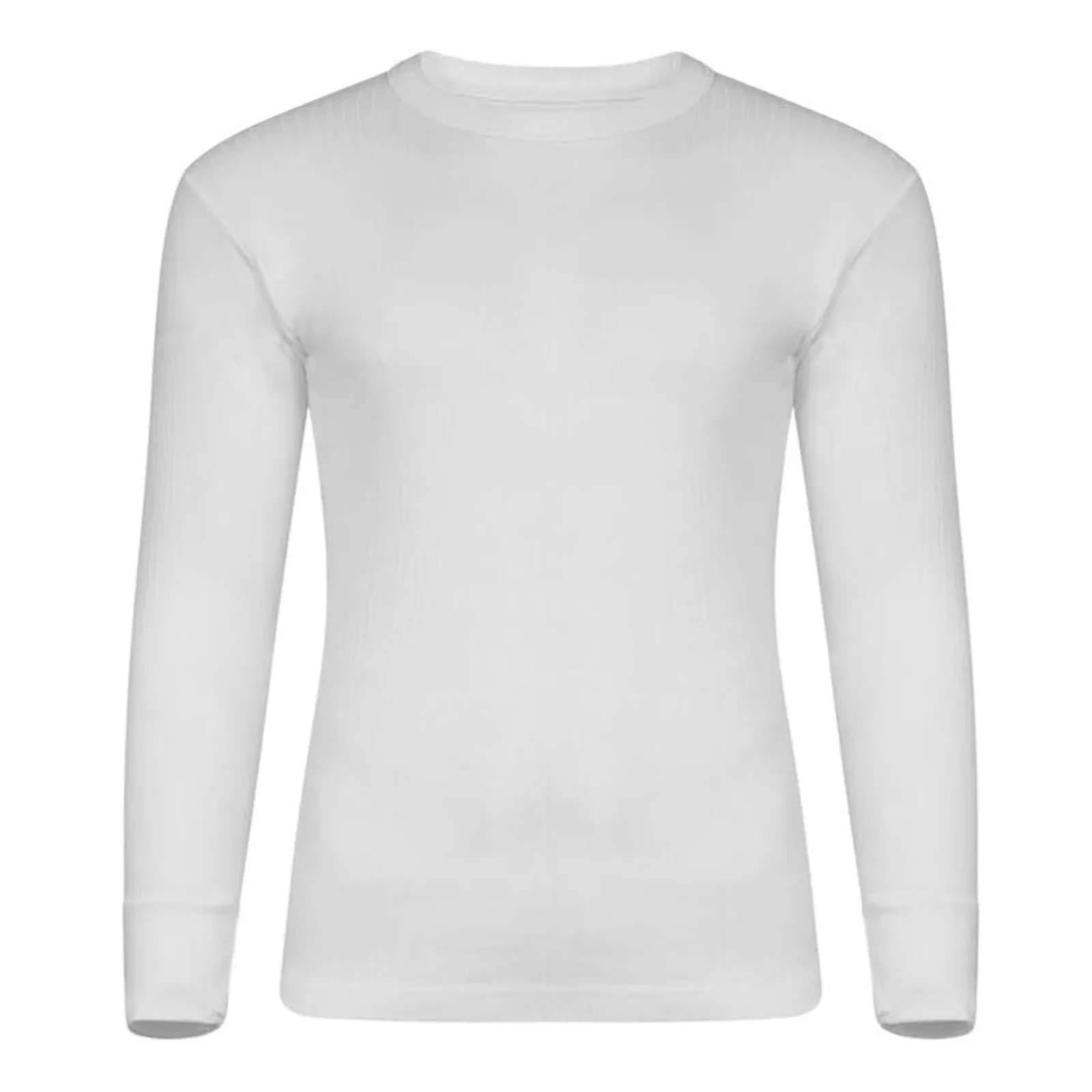 Mens Brushed Thermal Long Sleeve Shirts T Shirt Tops T-Shirts Winter Warm Underwear Camping Ski Skiing Underwear Outer Out Wear Baselayer Poly Cotton 0.45 Tog Rating