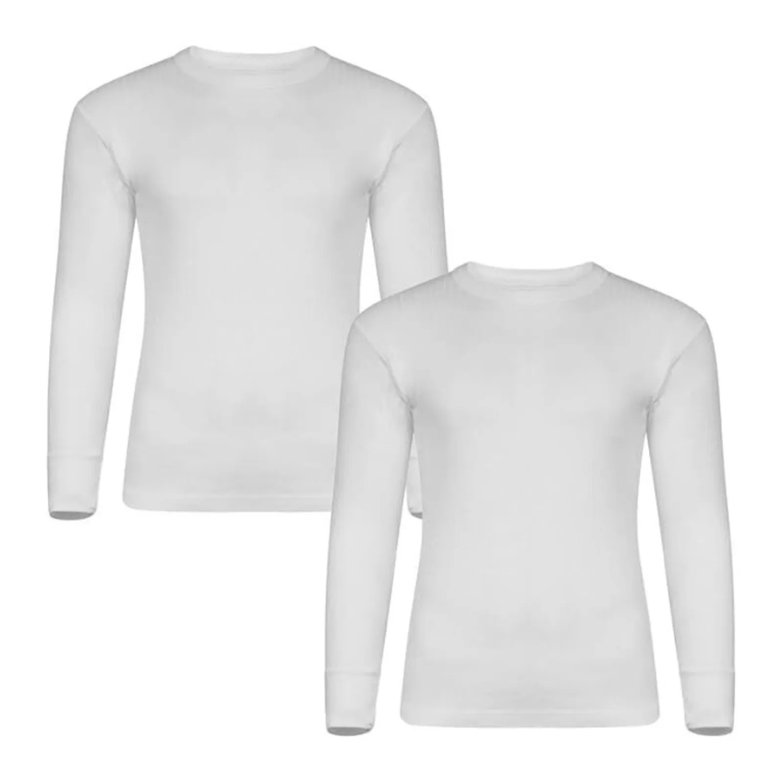 Mens Brushed Thermal Long Sleeve Shirts T Shirt Tops T-Shirts Winter Warm Underwear Camping Ski Skiing Underwear Outer Out Wear Baselayer Poly Cotton 0.45 Tog Rating