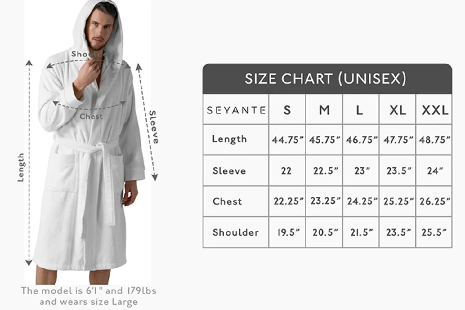 Men's Navy Turkish Cotton Hooded Terry Bathrobe