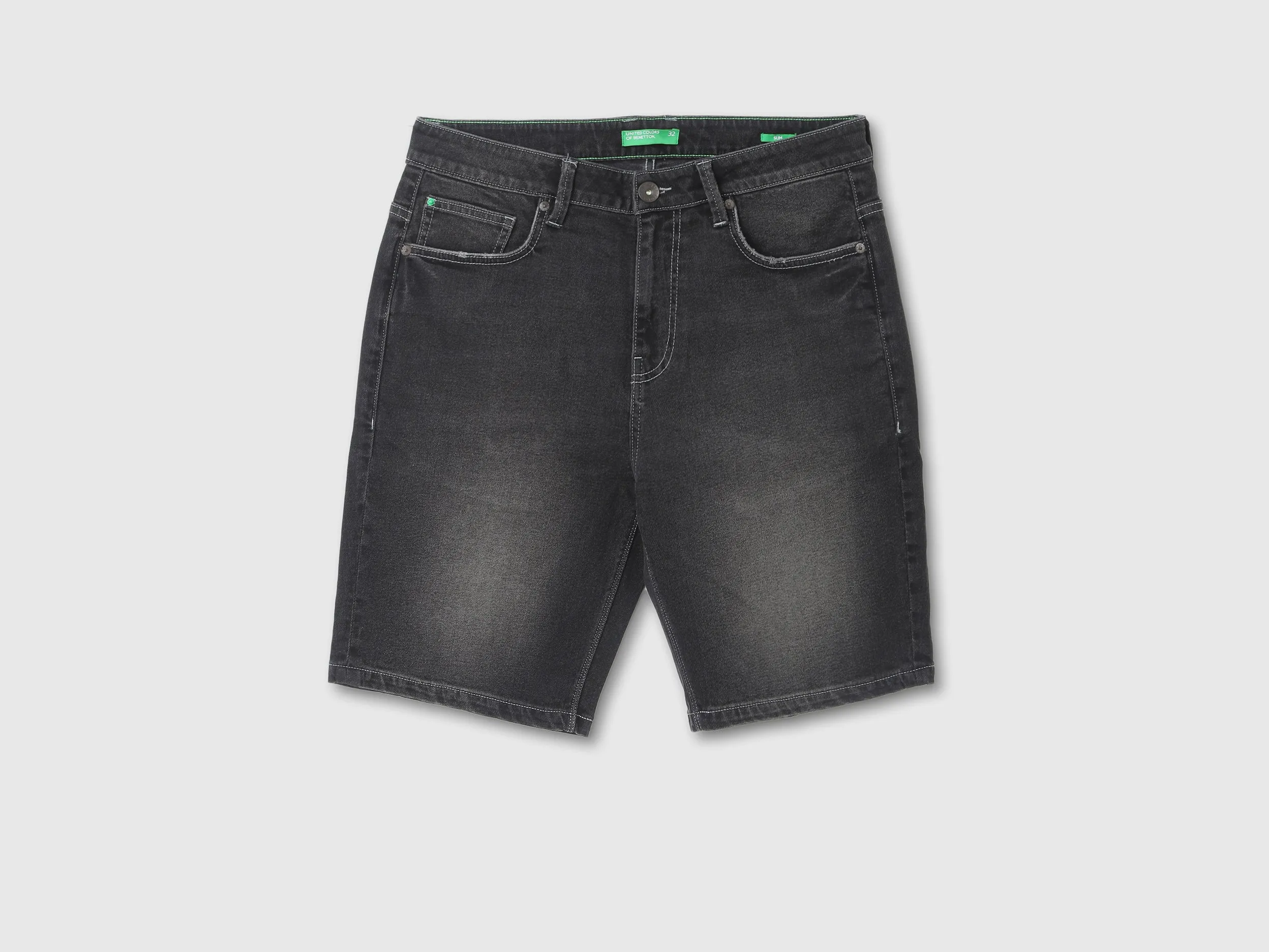Mens Slim Fit Solid Shorts