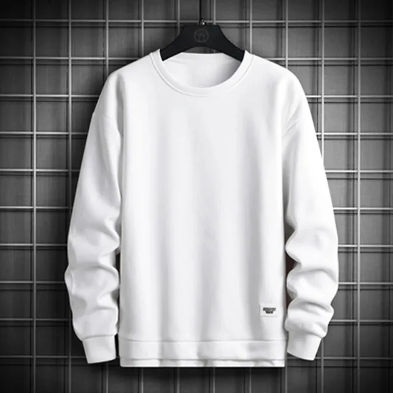 Men's Solid Color Long Sleeve O Neck Sweatshirt