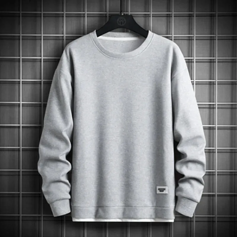 Men's Solid Color Long Sleeve O Neck Sweatshirt