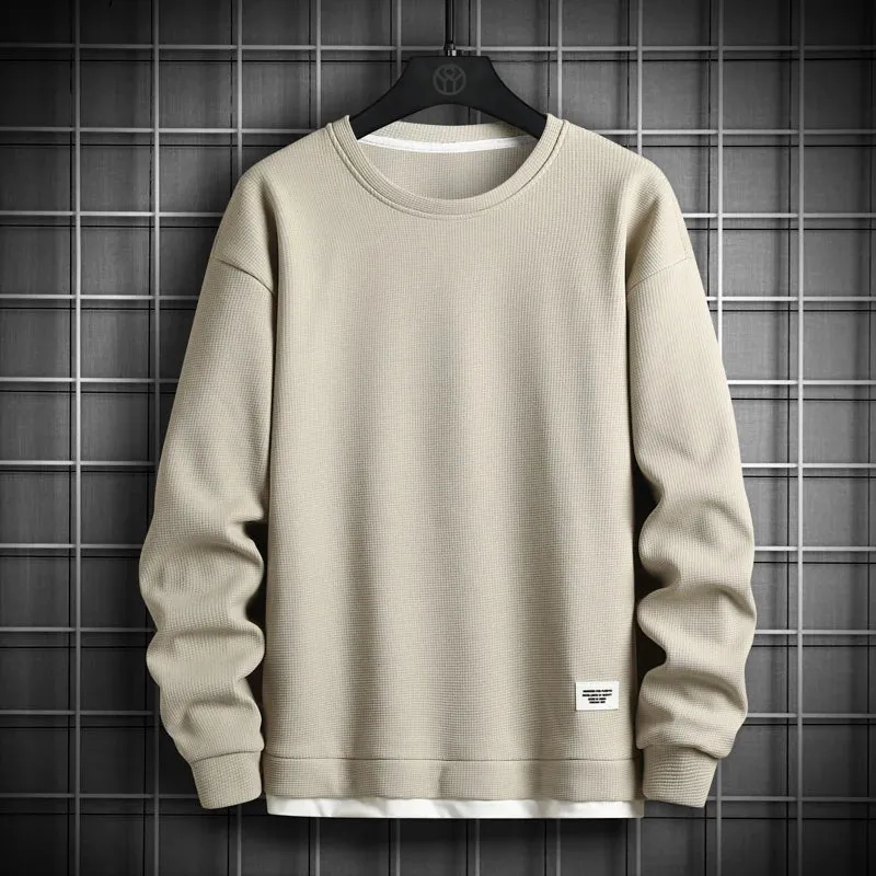 Men's Solid Color Long Sleeve O Neck Sweatshirt
