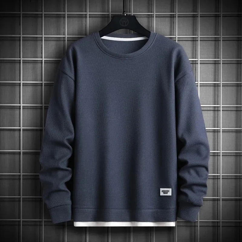 Men's Solid Color Long Sleeve O Neck Sweatshirt