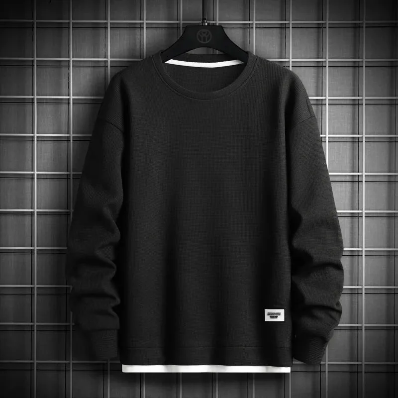 Men's Solid Color Long Sleeve O Neck Sweatshirt