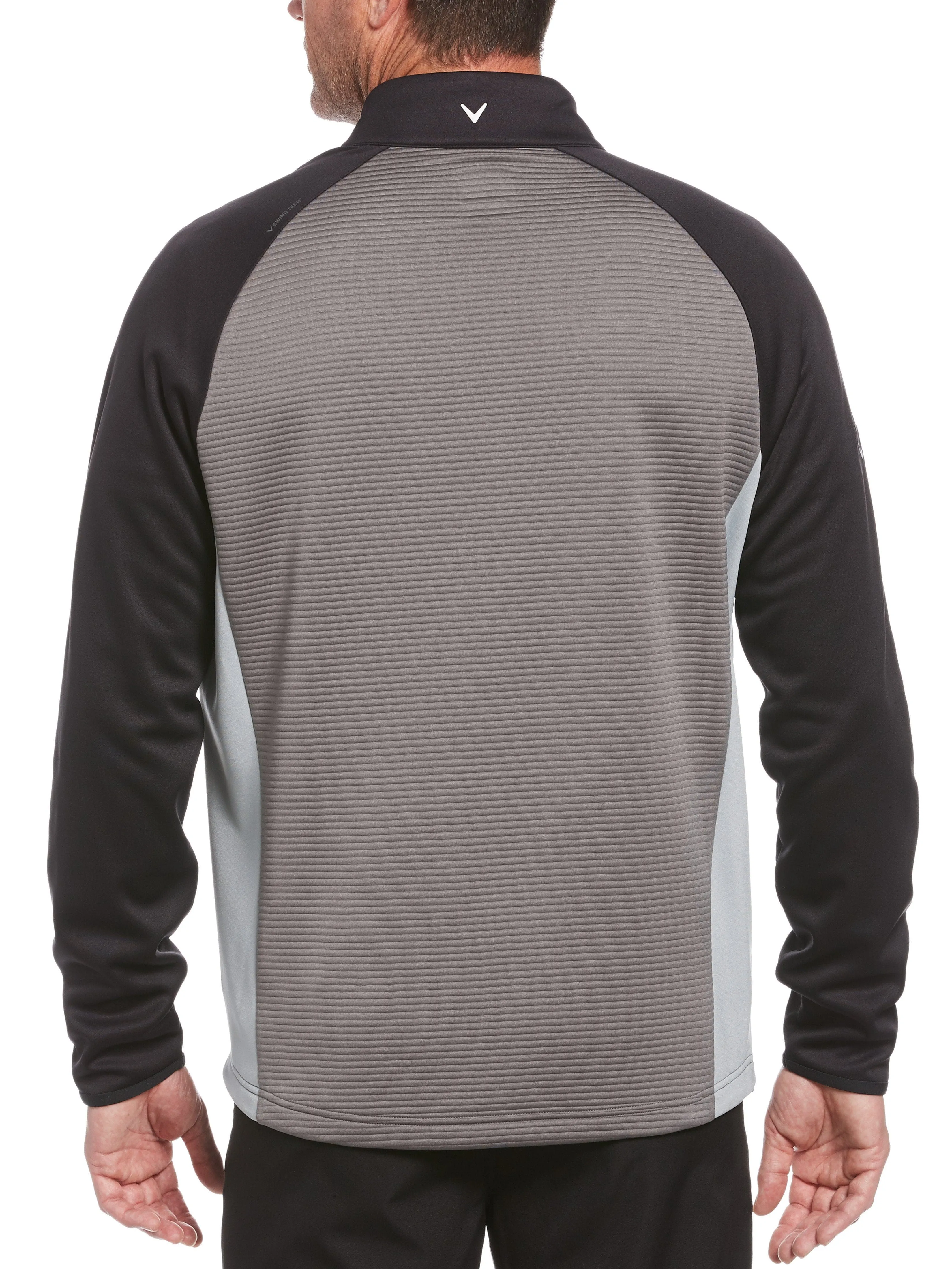 Mens Swing Tech™ Midweight Ottoman Fleece 1/4 Zip Golf Sweater