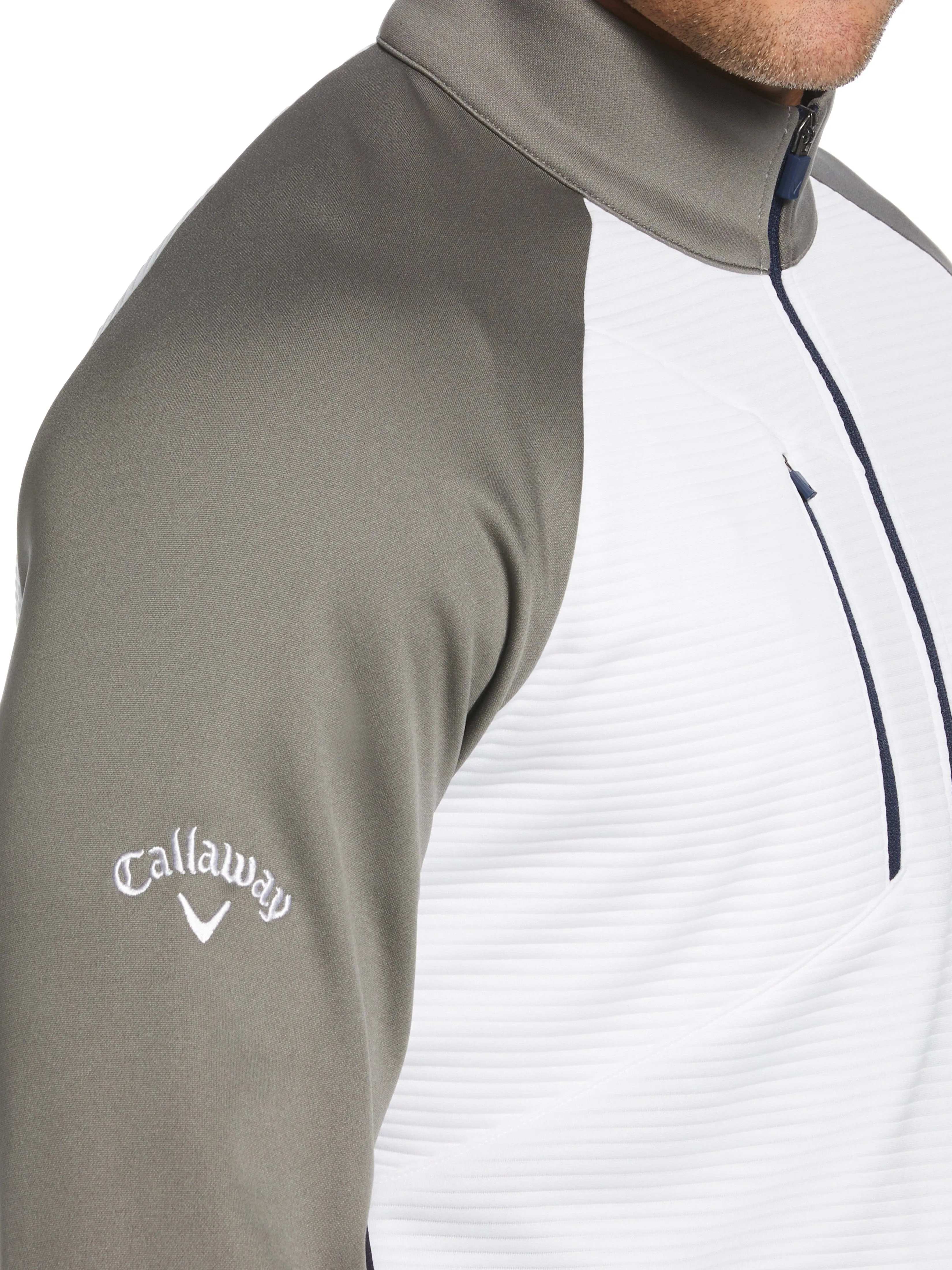Mens Swing Tech™ Midweight Ottoman Fleece 1/4 Zip Golf Sweater