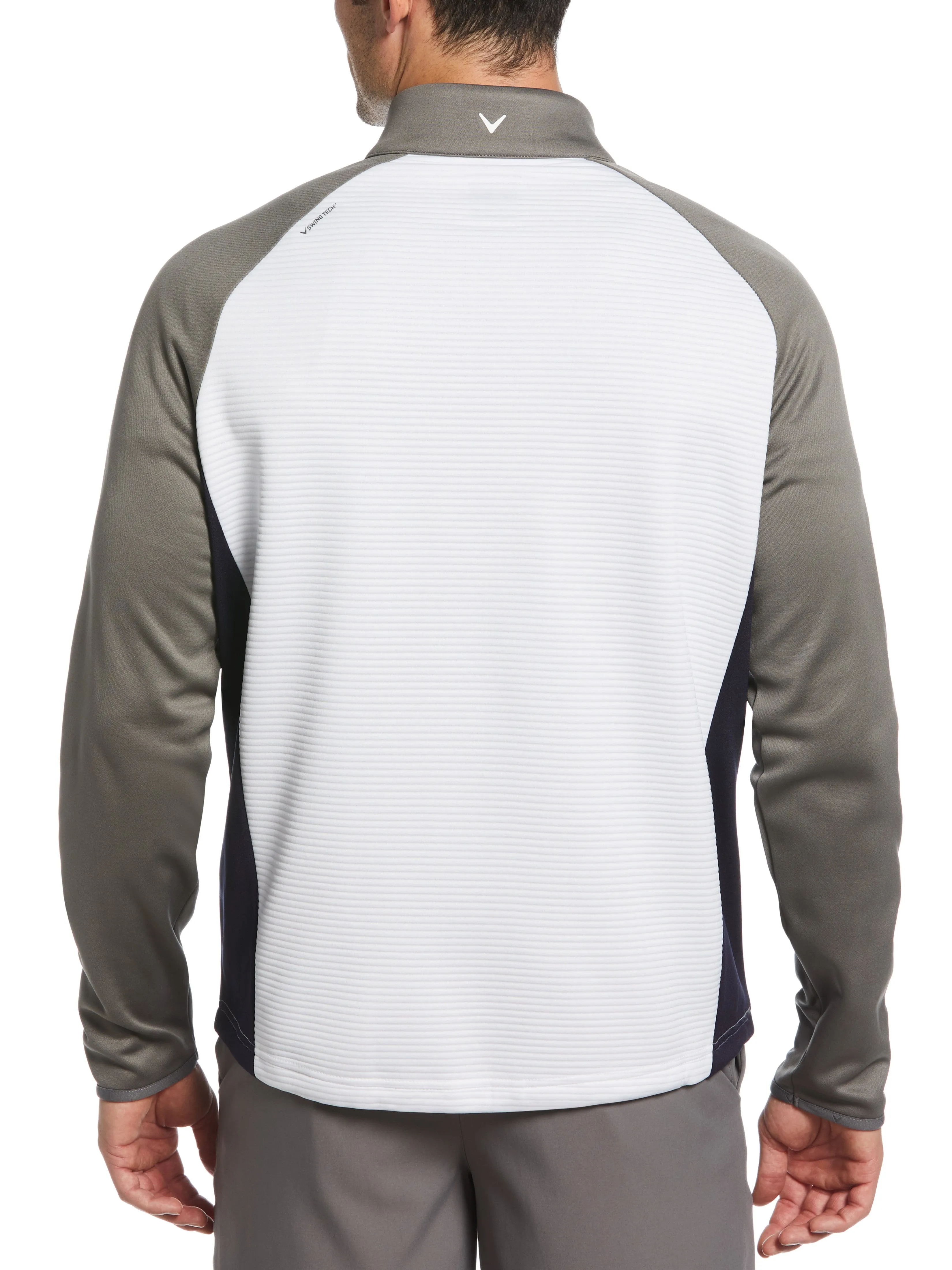 Mens Swing Tech™ Midweight Ottoman Fleece 1/4 Zip Golf Sweater