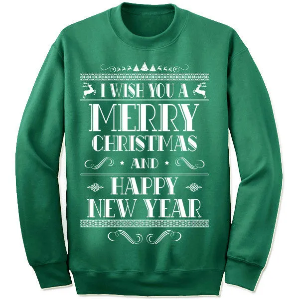 Merry Christmas and Happy New Year Sweater