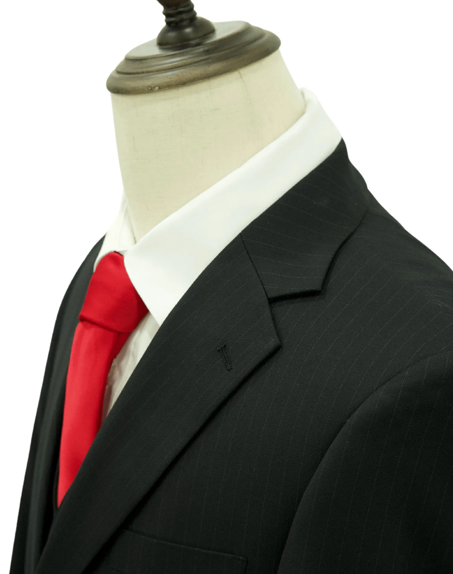 Michael Adams Pinstripe Modern Fit Vested Suit - Black 3238