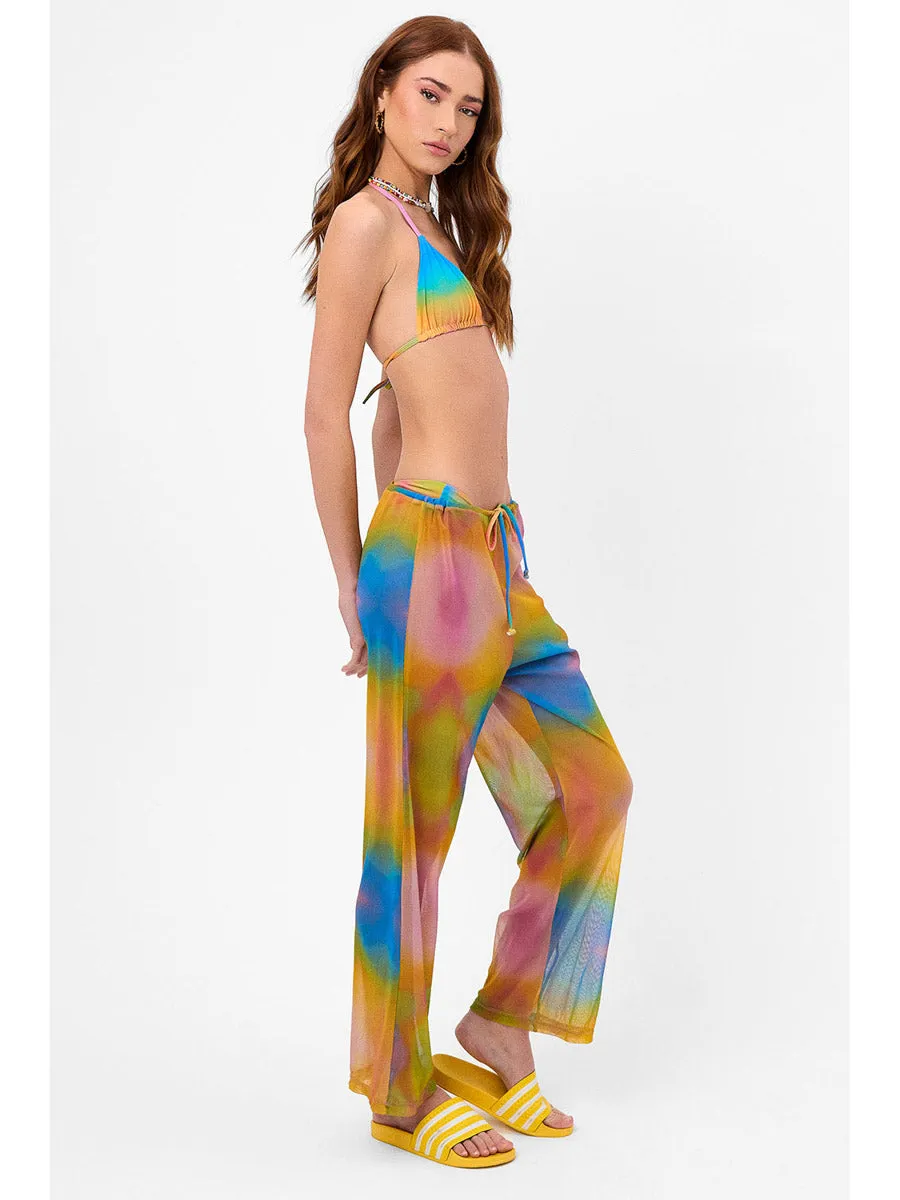 Michelle Low Rise Mesh Pants In Serotonin