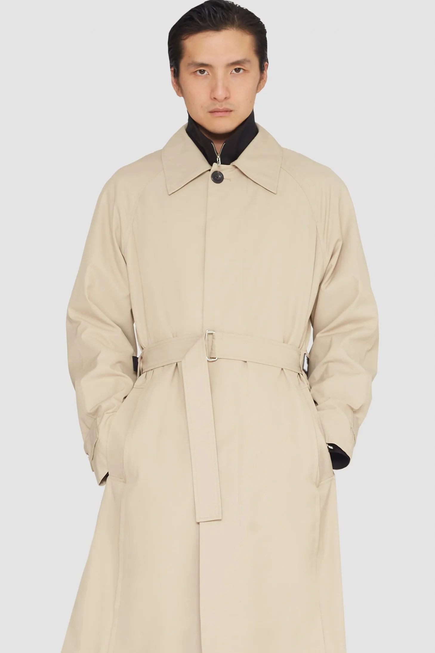 Mid-Length Belted Trench Coat