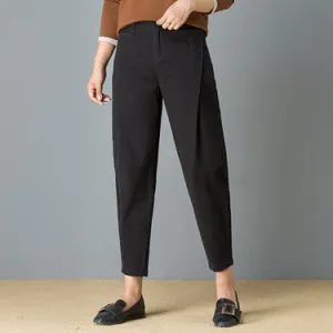 Mid Waist Pockets Ankle Length 2 Colors Pants