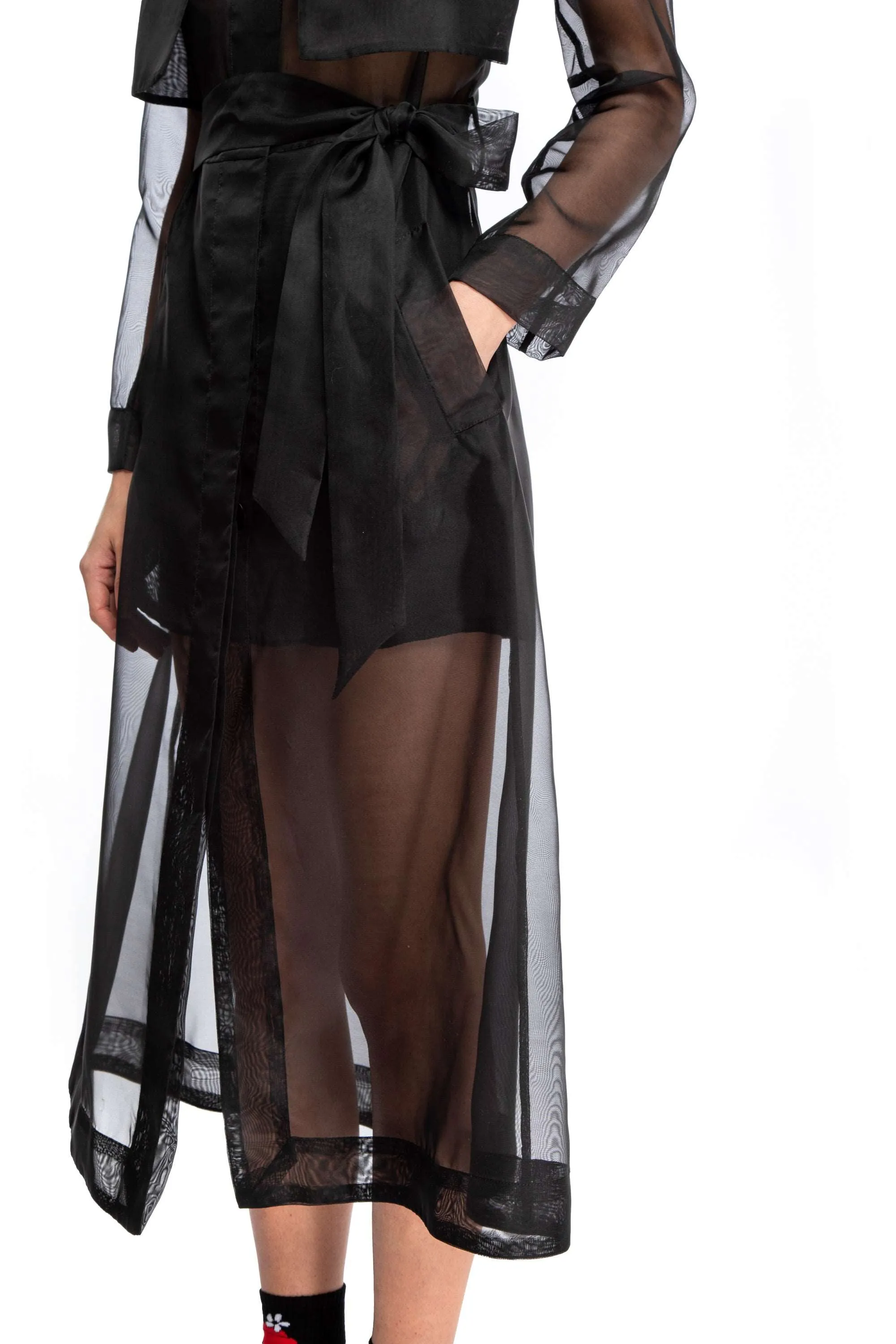 Milan Sheer Trench Coat/Dress