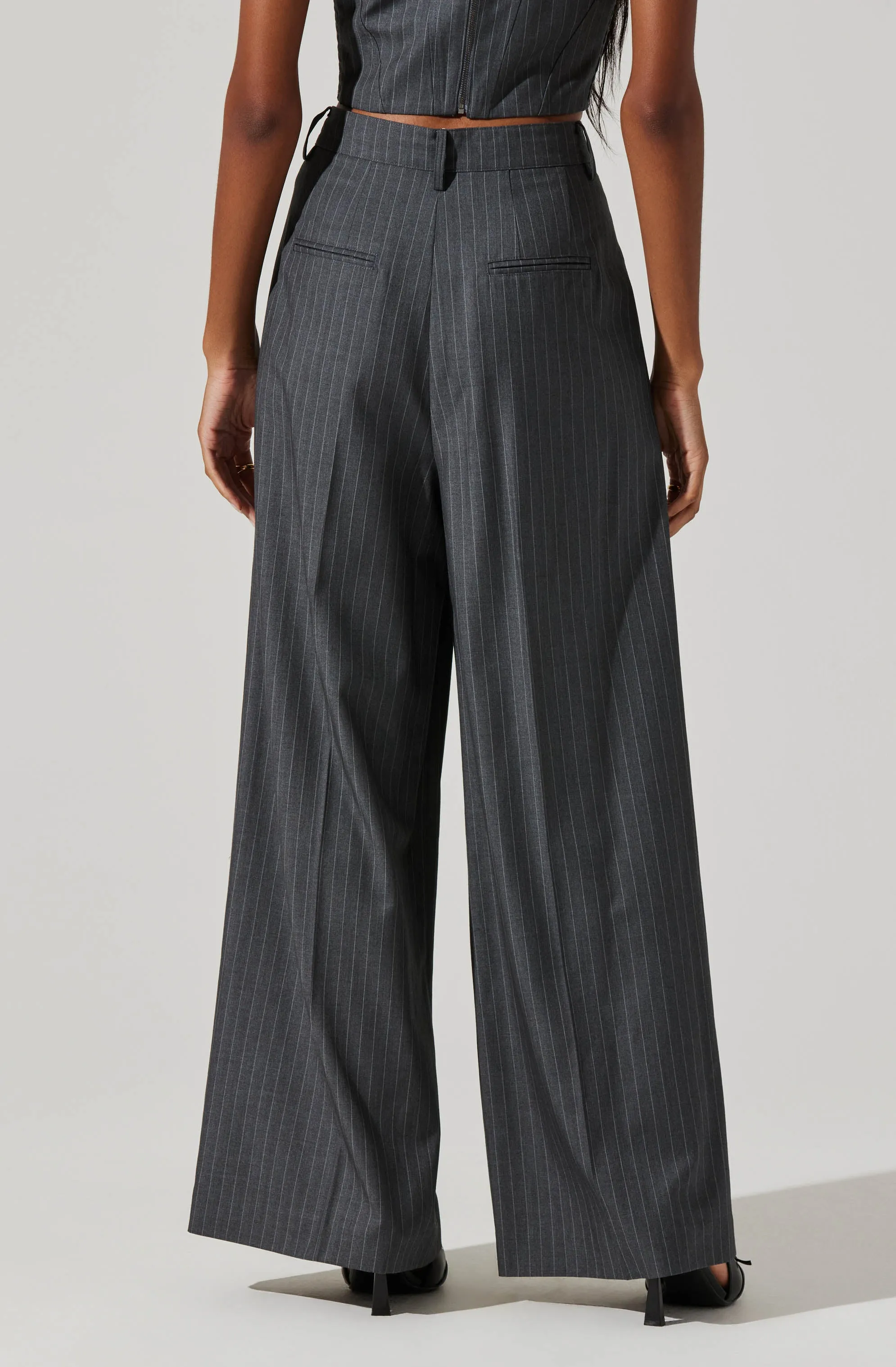 Milani Pinstripe Wide Leg Pants