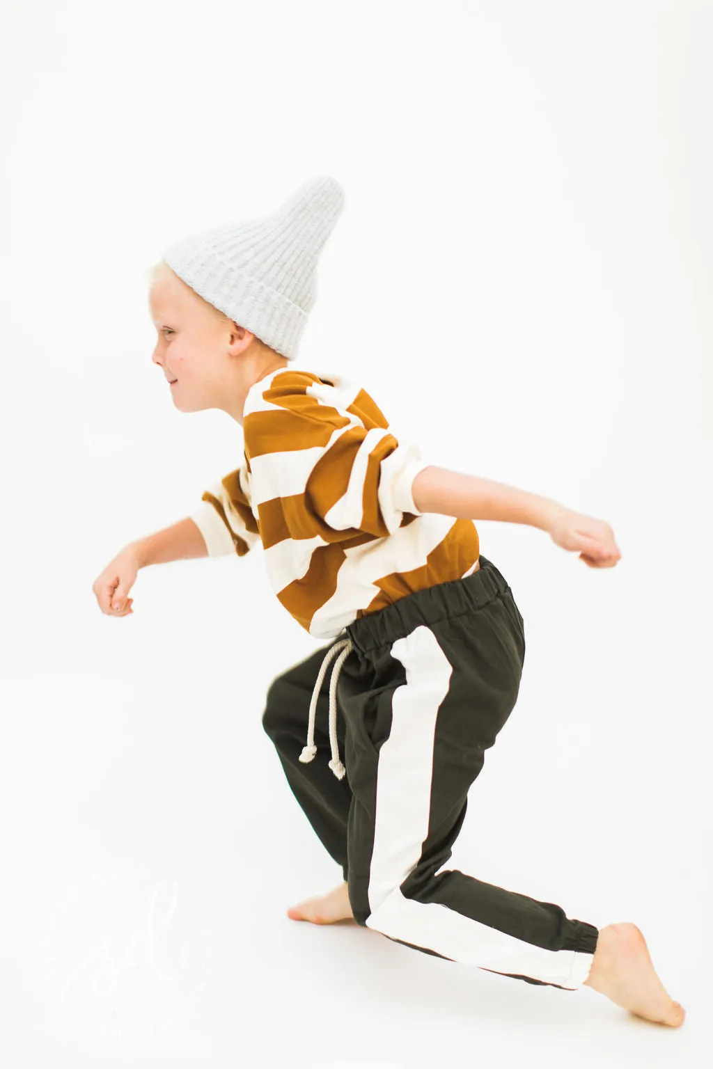 Military Green Striped Pants