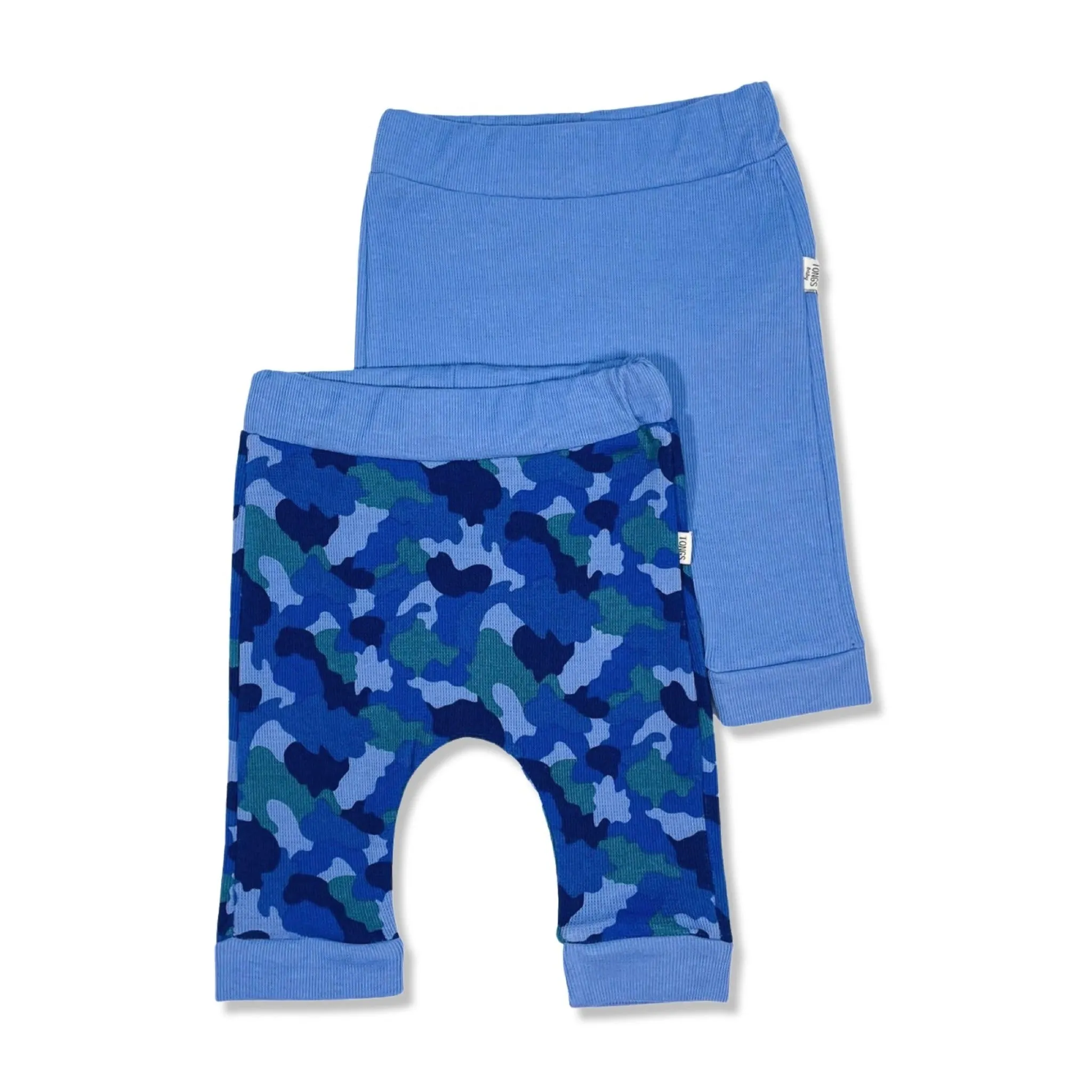 Military print, set of two pants for baby boys.