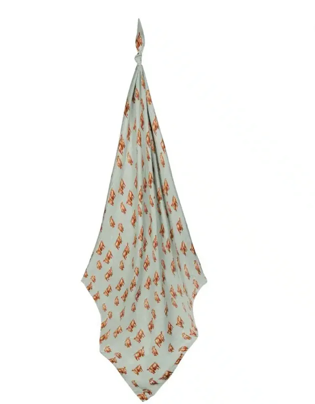Milkbarn Bamboo Swaddle Highland Cow