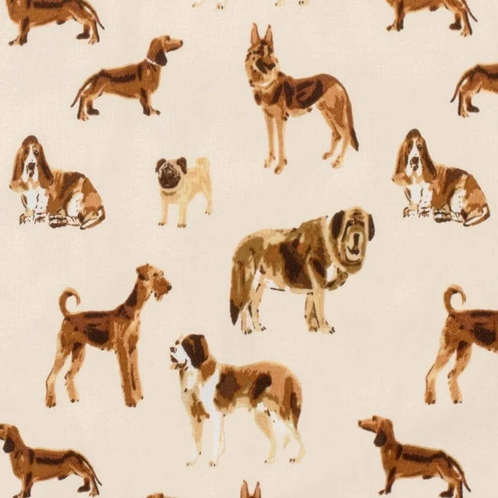 Milkbarn Organic Crib Sheet Natural Dog