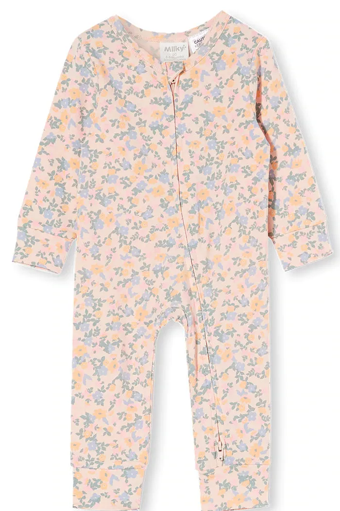Milky | Fleur Zip Romper