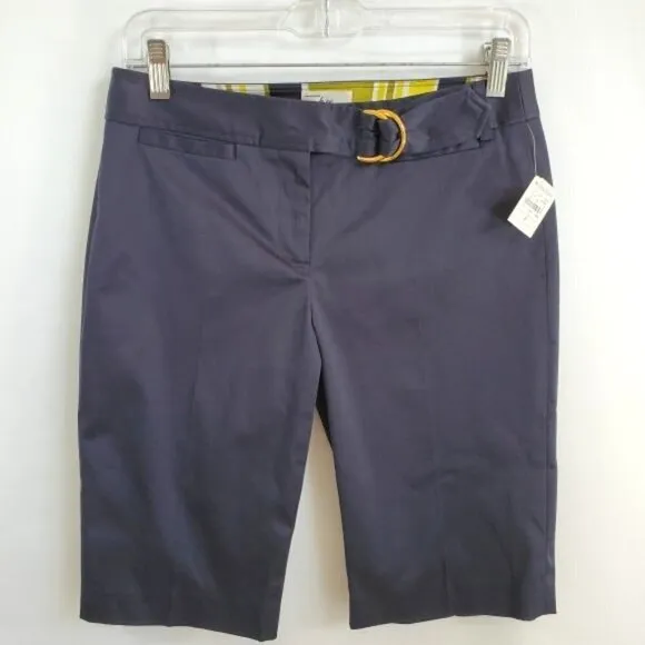Milly Stretch-Cotton Sateen Bermuda Shorts, Blue