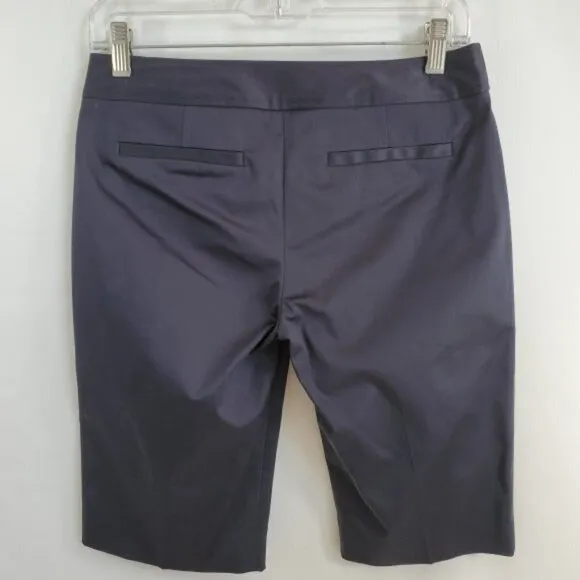 Milly Stretch-Cotton Sateen Bermuda Shorts, Blue