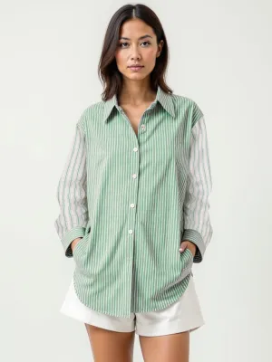 Mixed Stripe Button Down Shirt