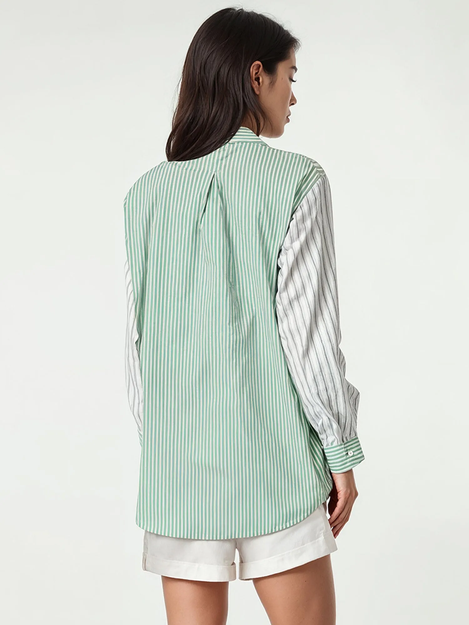 Mixed Stripe Button Down Shirt