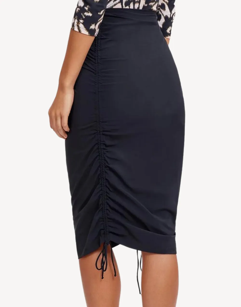 Modest Shirred Adjustable Swim Skirt