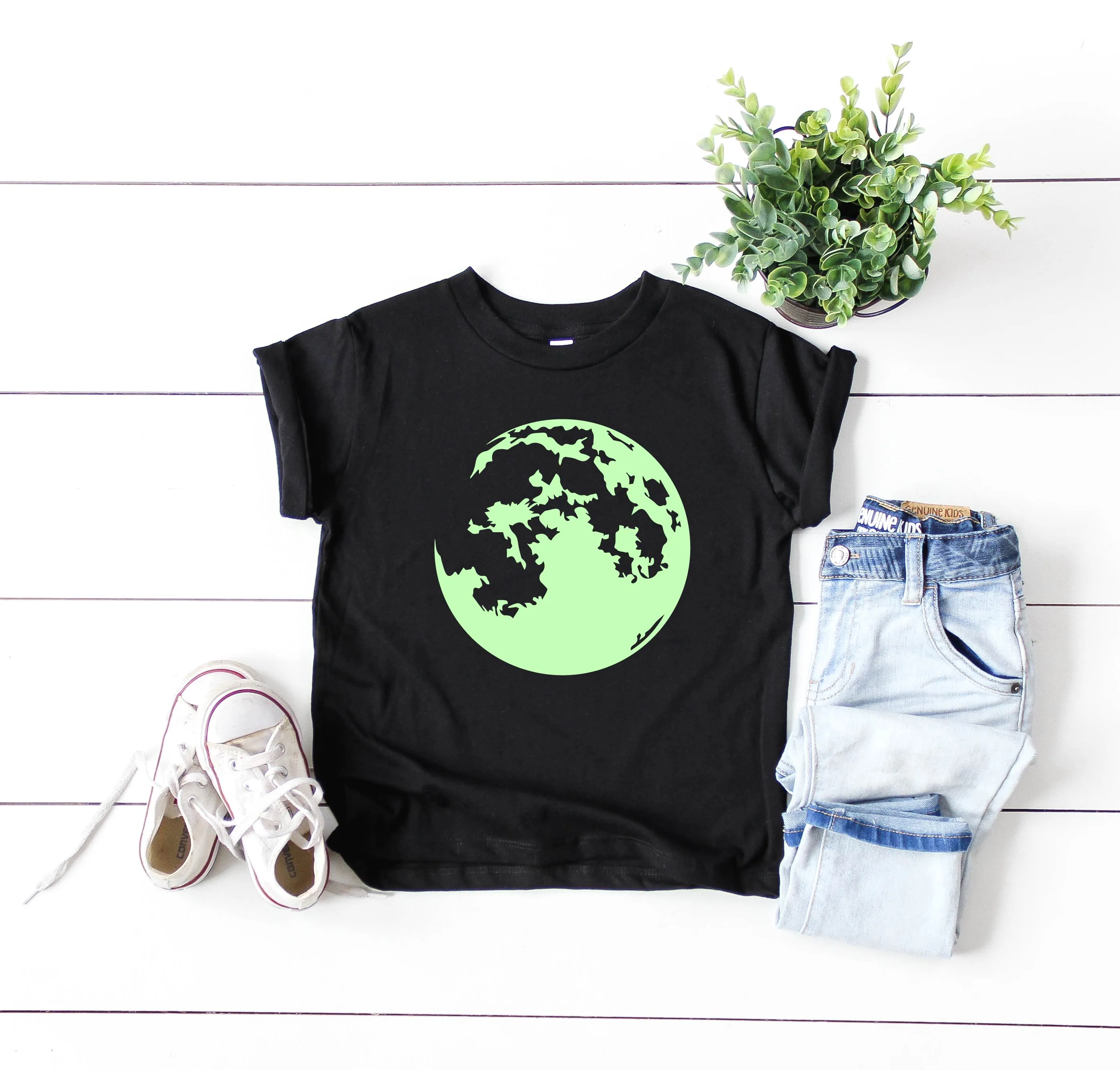 Moon Glow Shirt  | Kids Glow In The Dark Shirt