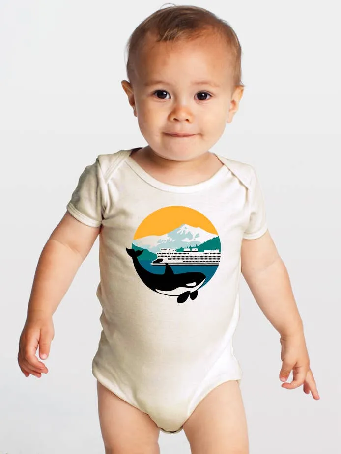 Mountain & Ferry Organic Baby Onesie