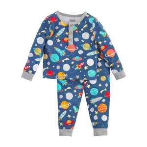 Mud Pie Space Glow-in-the-Dark Pajama Set