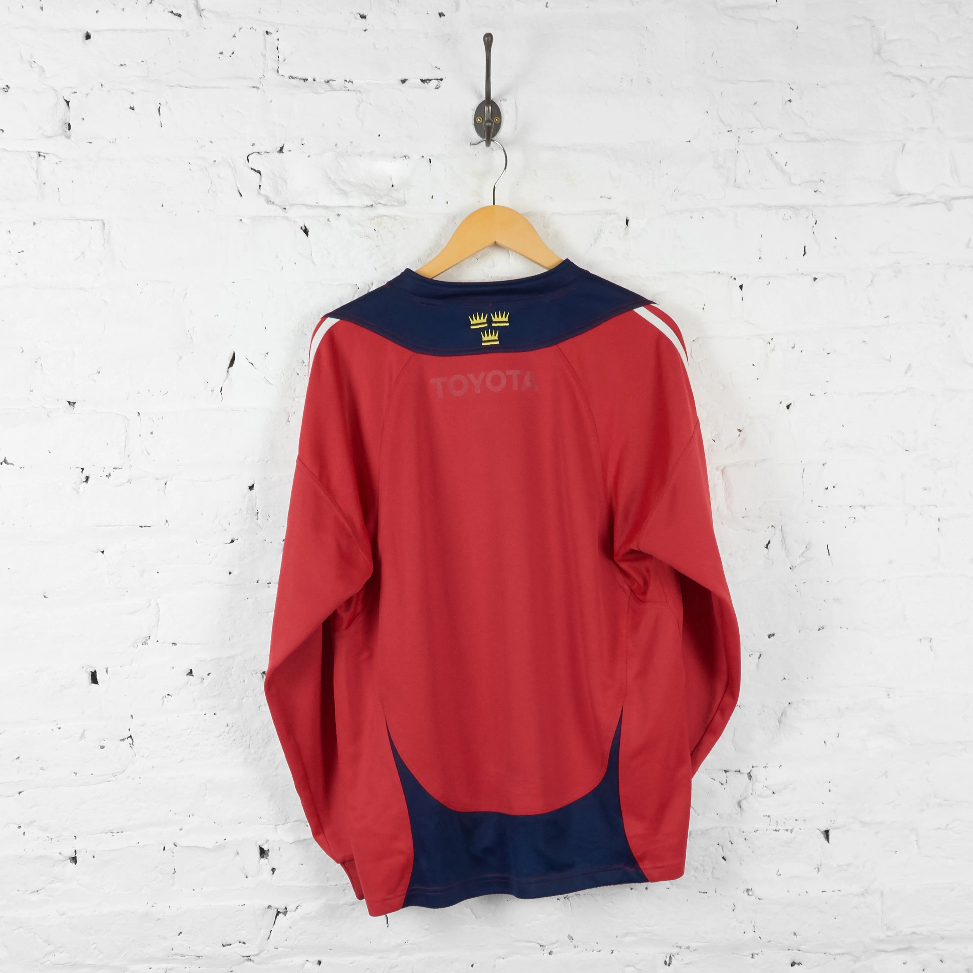 Munster 2007 Long Sleeve Adidas Rugby Shirt - Red - L
