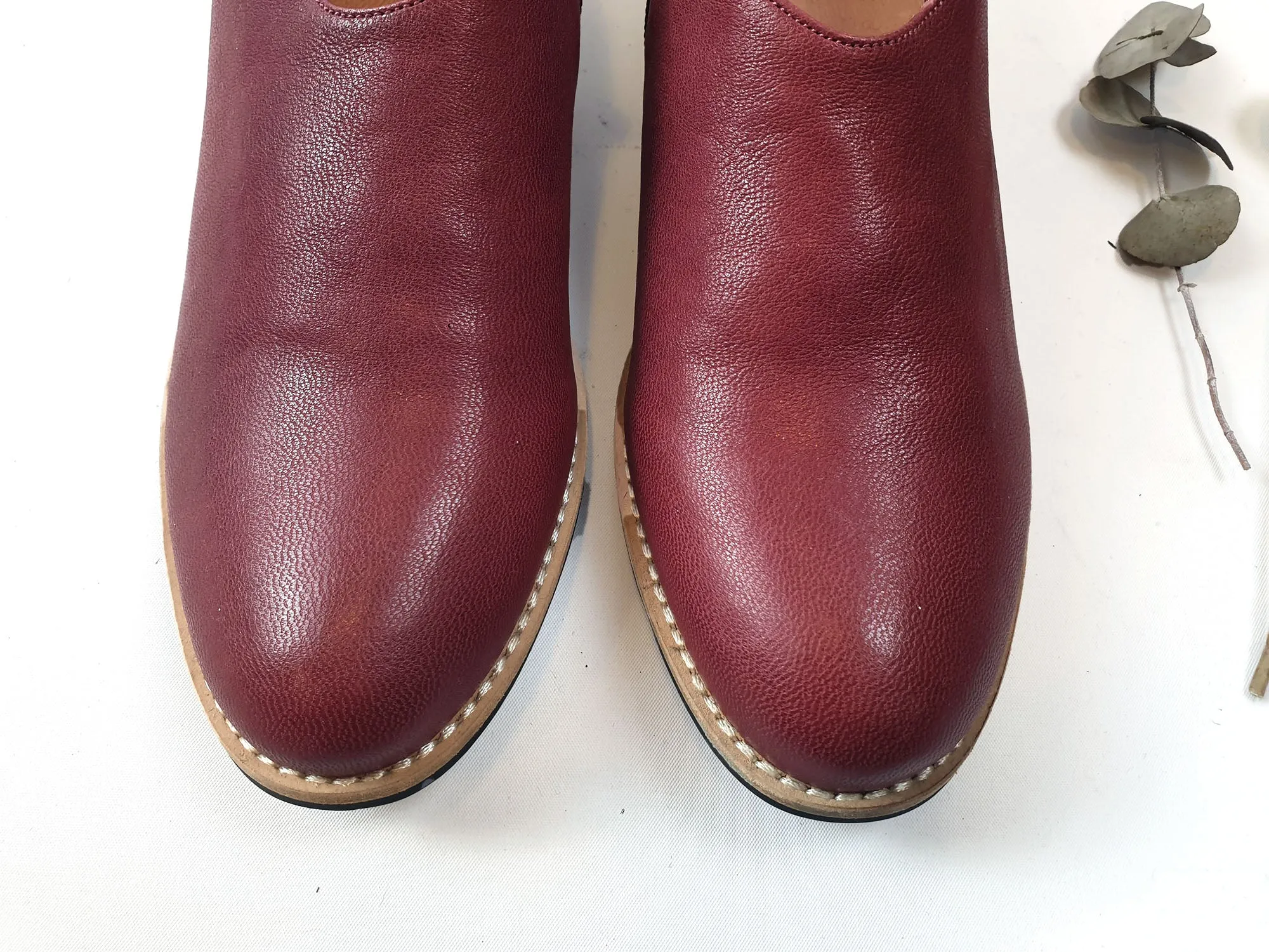 Nancybird red leather low rise boots size 38