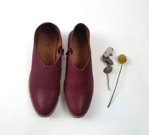 Nancybird red leather low rise boots size 38