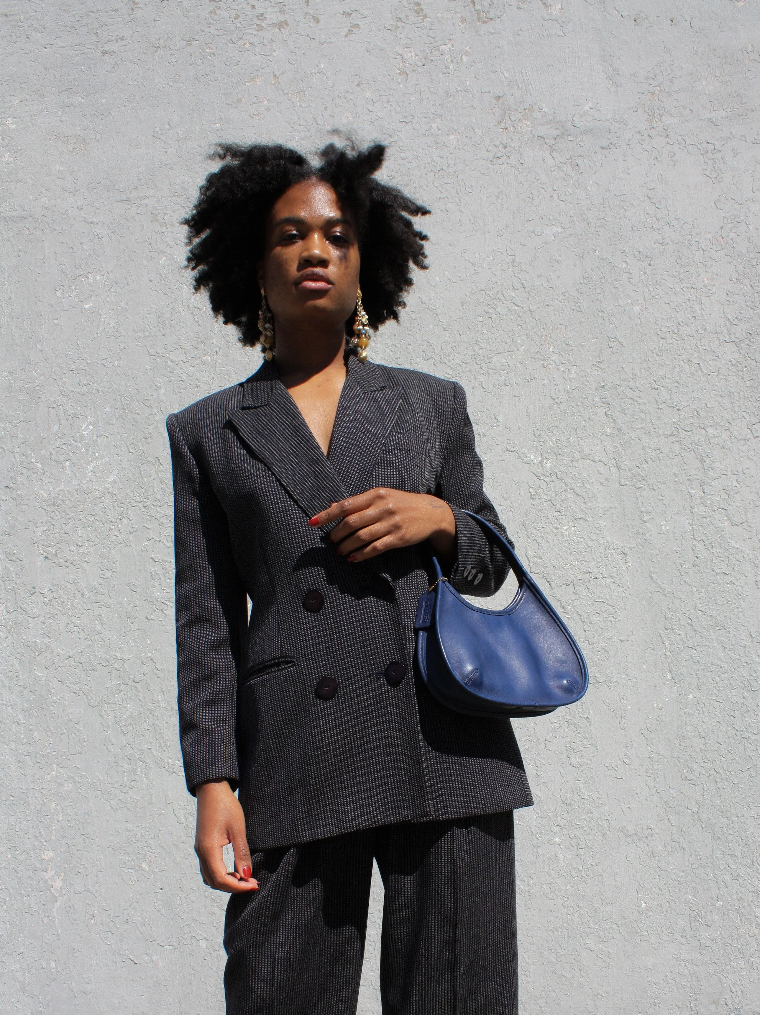 Navy Pinstripe Suit