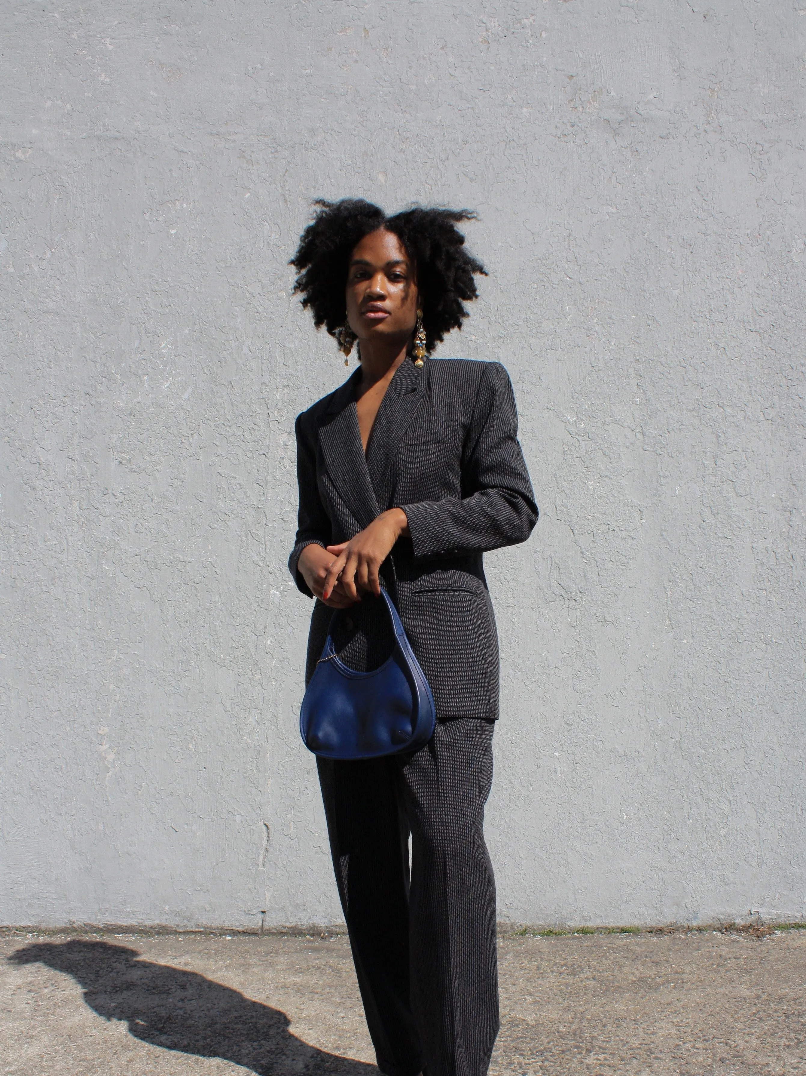 Navy Pinstripe Suit