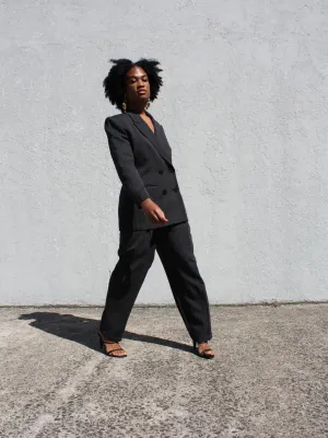 Navy Pinstripe Suit