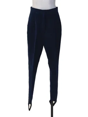 Navy Plain Velvet Pants