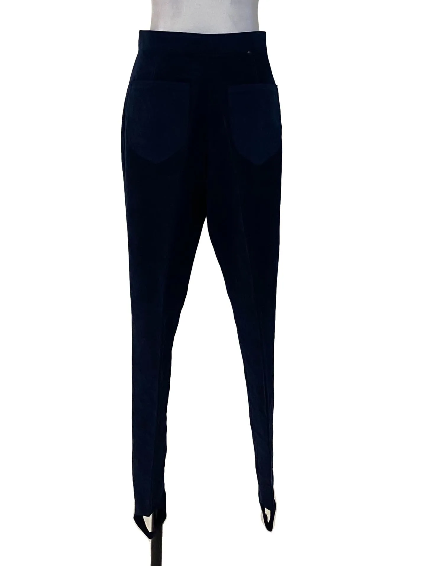 Navy Plain Velvet Pants