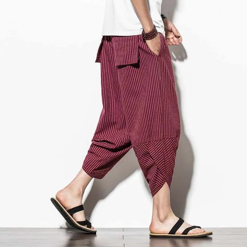 Neo Zen Pinstripe Harem Pants