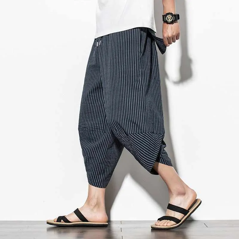 Neo Zen Pinstripe Harem Pants