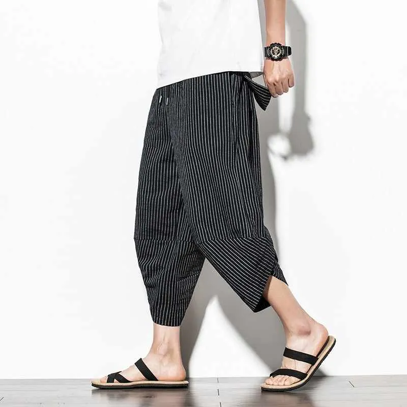 Neo Zen Pinstripe Harem Pants