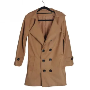 new trench coat men solid color long trench coat mens trench coat slim fit trench Double Breasted Overcoat 3 colors