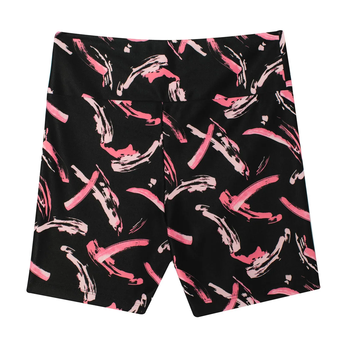 Nicole: Midi Length Bike Shorts in Brushed On Print