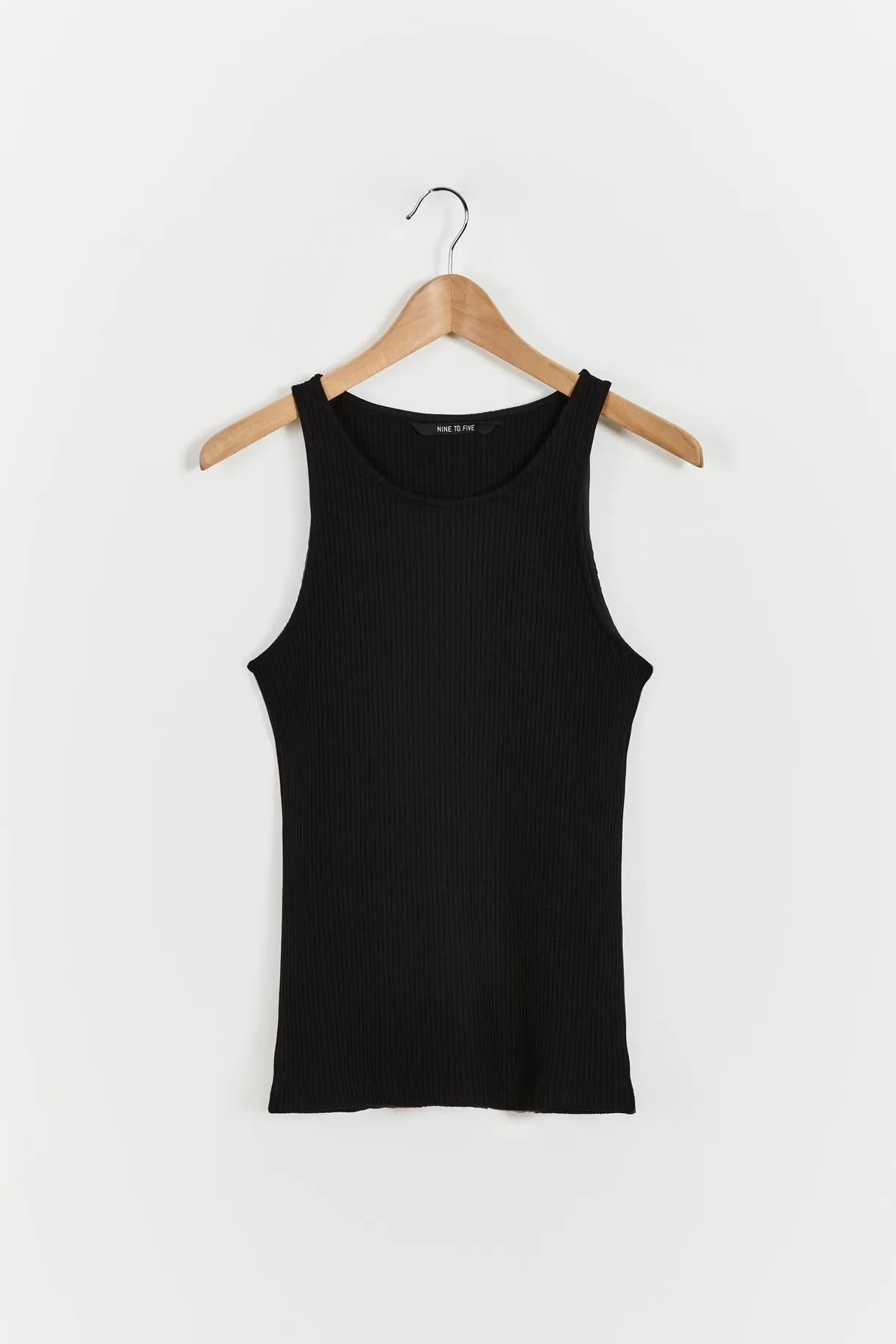 NINE TO FIVE Tank Top #ammer black rip